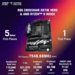 AMD Ryzen 9 9950X overclocked to 7.55 GHz and set several world records