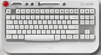 Astrohaus introduced the Freewrite Wordrunner keyboard with a word counter and a mechanical timer