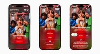 The Apple invitation application is presented to plan events