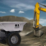 Liebherr has developed a two-wheeled, driverless electric dump truck with a lifting capacity of up to 140 tons