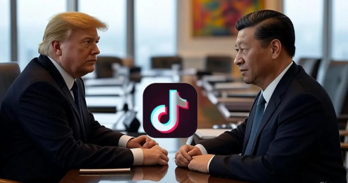 Donald Trump and Xi Jinping discussing Trump TikTok deal progress 2025, US-China tech negotiations